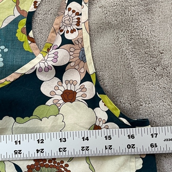 Handmade Hands of Gold Cottagecore Vintage Floral Print Sleeveless Top 60’s 70’s - Picture 10 of 11
